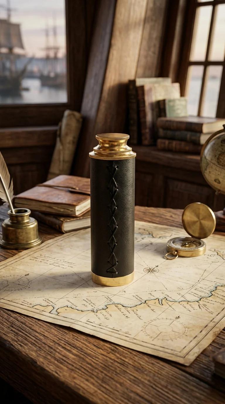 Value Gifts Brass Mini Telescope for Exploration, Navigation, and Home Decor