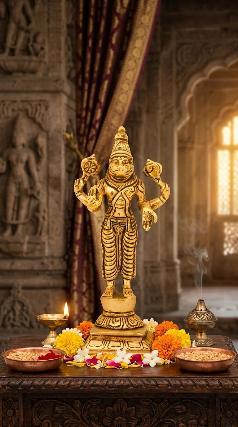 MH Decors Handcrafted Brass Vishnu Dasavatharam Statues for Pooja Room Display