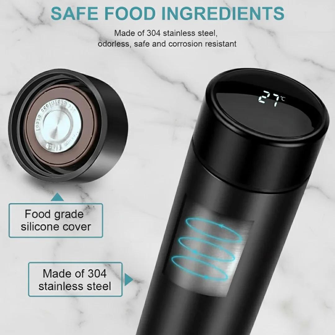 MH Decors Stylish Smart Water Bottle - Black