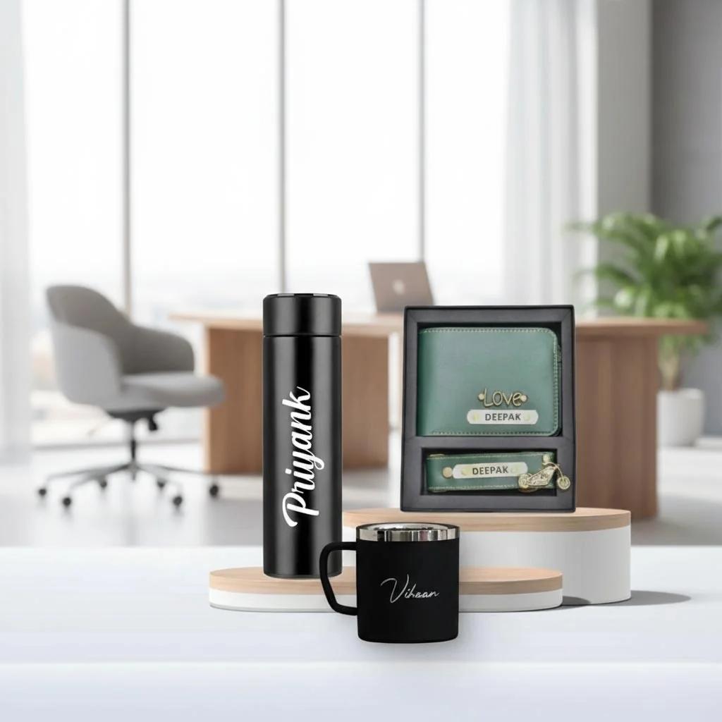 MH Decors Luxury Men’s Gift Hamper – Leather Wallet & Accessories Set