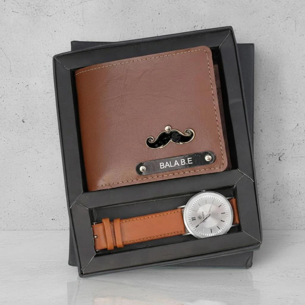 Stylish Mens Wallet and Wrist Watch Gift Combo