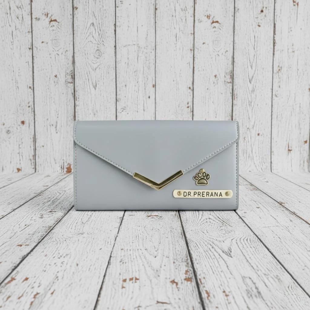 MH Decors Custom Small Wallet for Women with Name and Charm