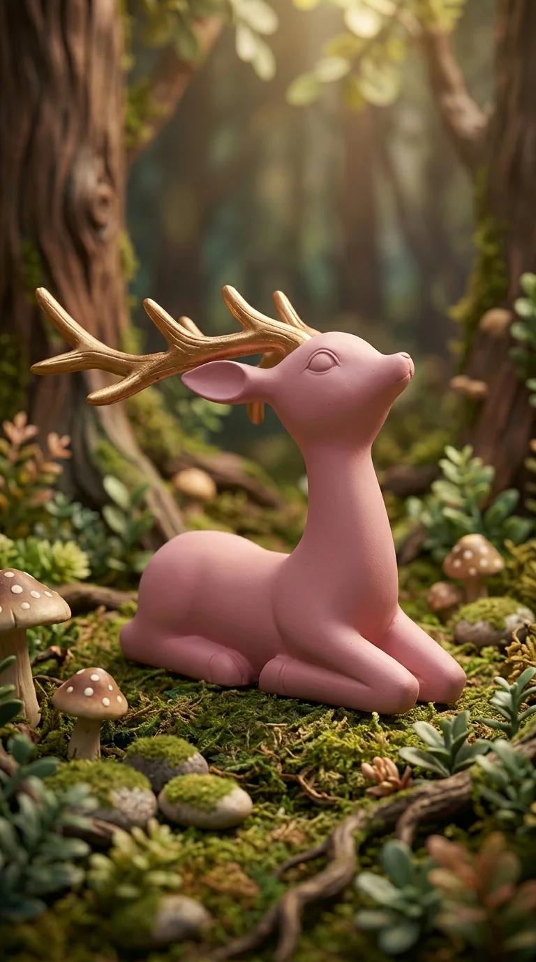 Value Gifts Elegant Resin Reindeer Couple Figurine for Home and Festive Gift