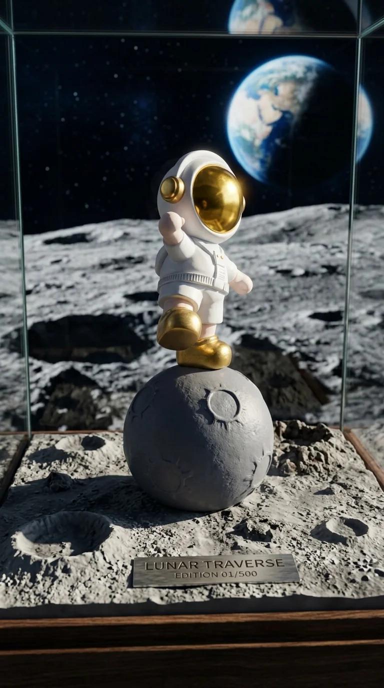 Value Gifts Kid Astronaut on Moon Sculpture Perfect Home Decoration