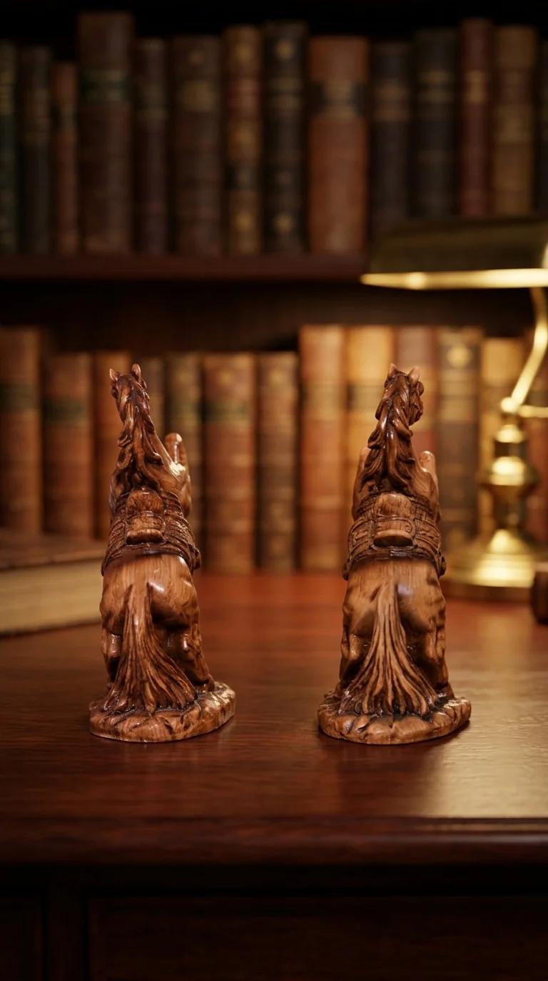 Value Gifts Pair of Rearing Stallion Horse Statues Decorative Home Ornament