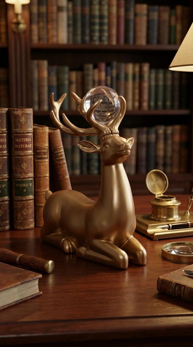 MH Decors Elegant Resin Deer Couple Figurines for Home Bedroom Decoration