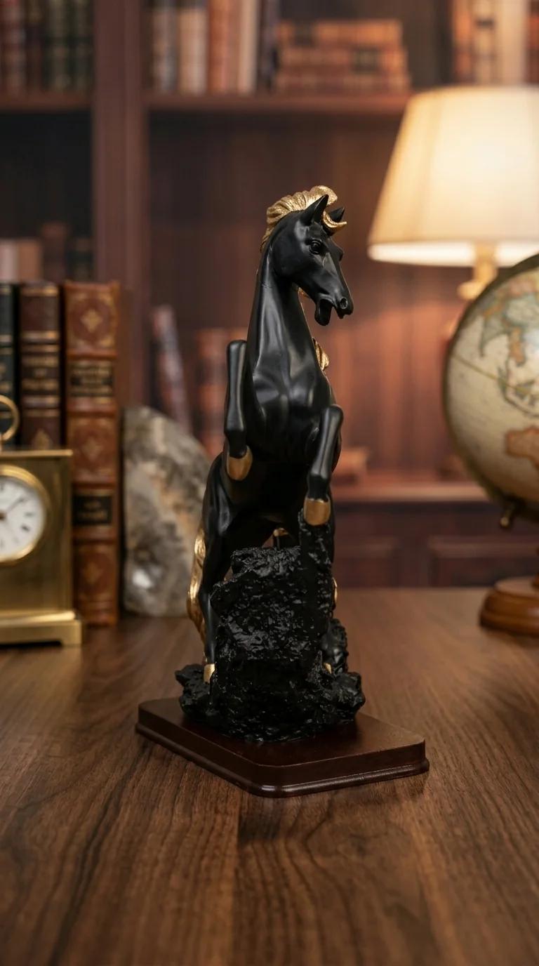 MH Decors Elegant Rearing Stallion Horse Showpiece for Home Interior and Office Decor