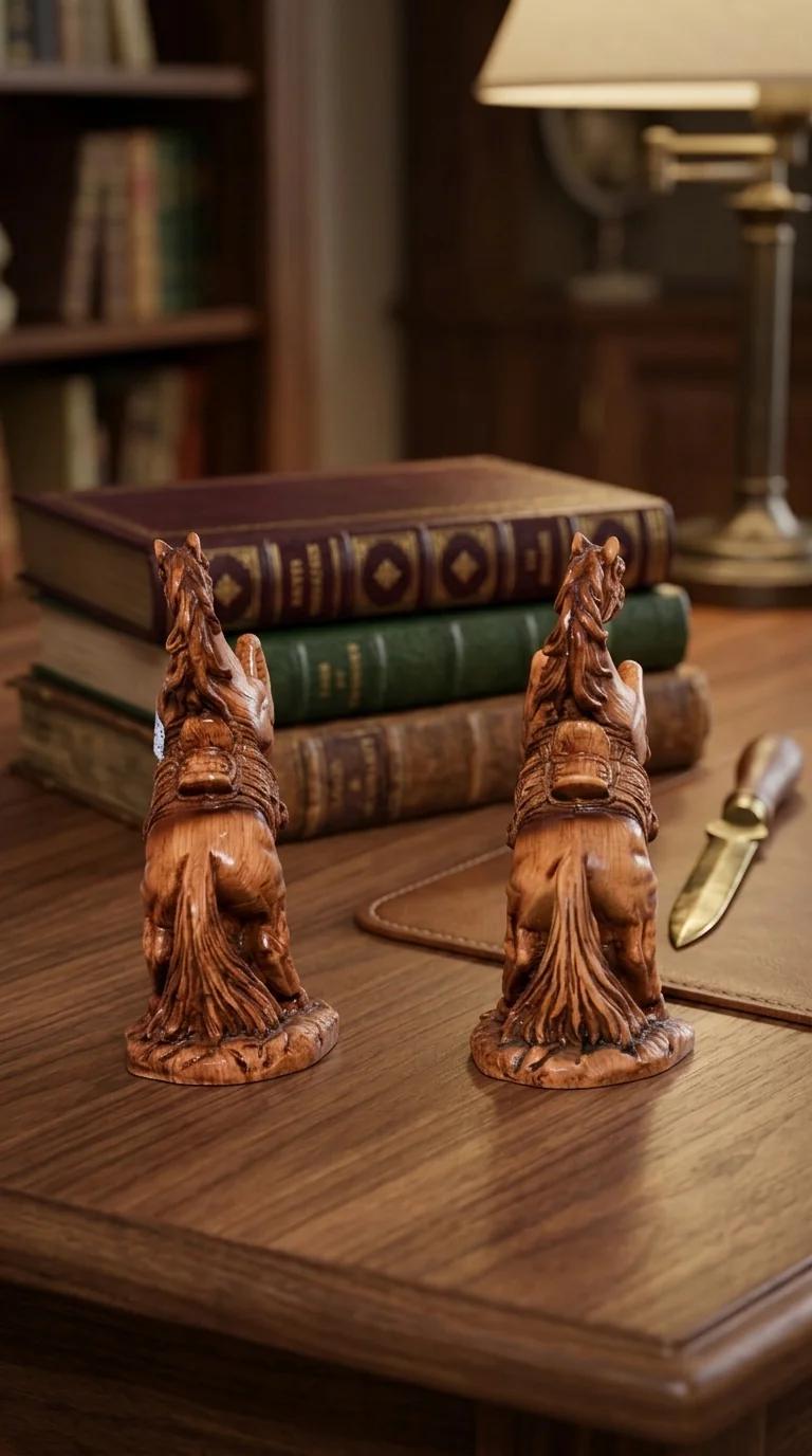 MH Decors Elegant Horse Rearing Pair Showpiece for Home Cabinet and Table Decor