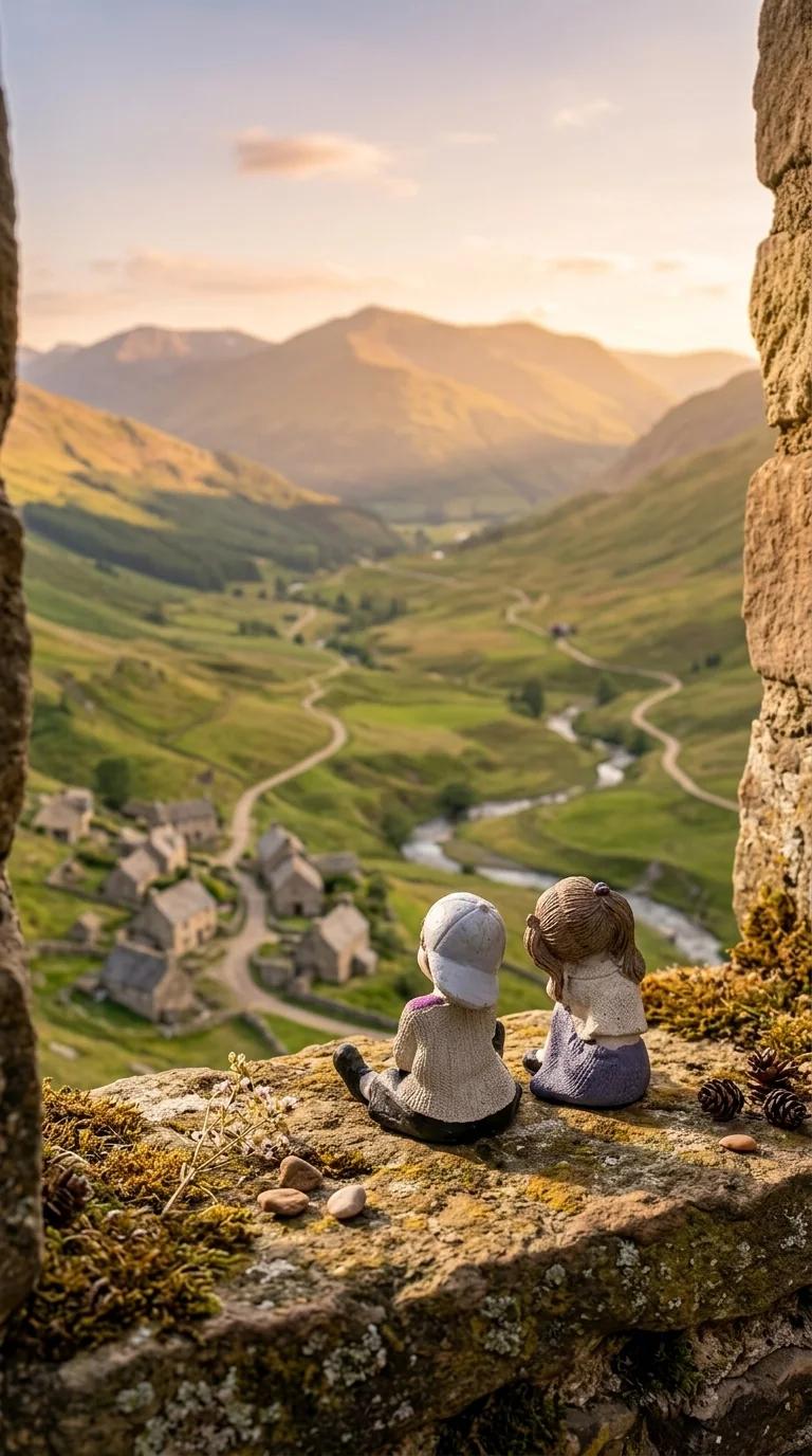 Value Gifts Handcrafted Cute Kids Figurine Set for Living Room Decoration and Gifts