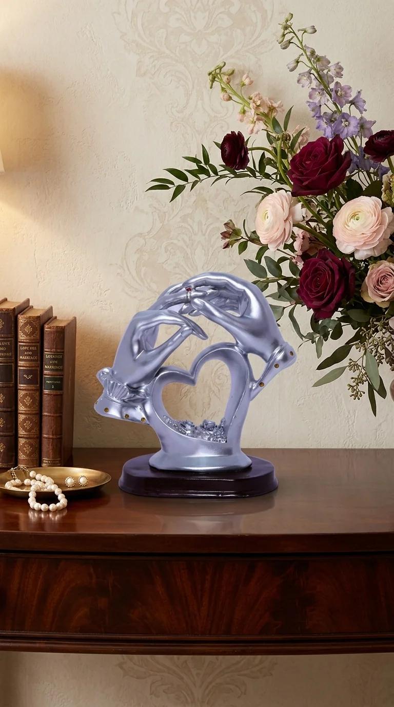 Value Gifts Stylish Engagement Hands Statue for Home Decoration and Presents