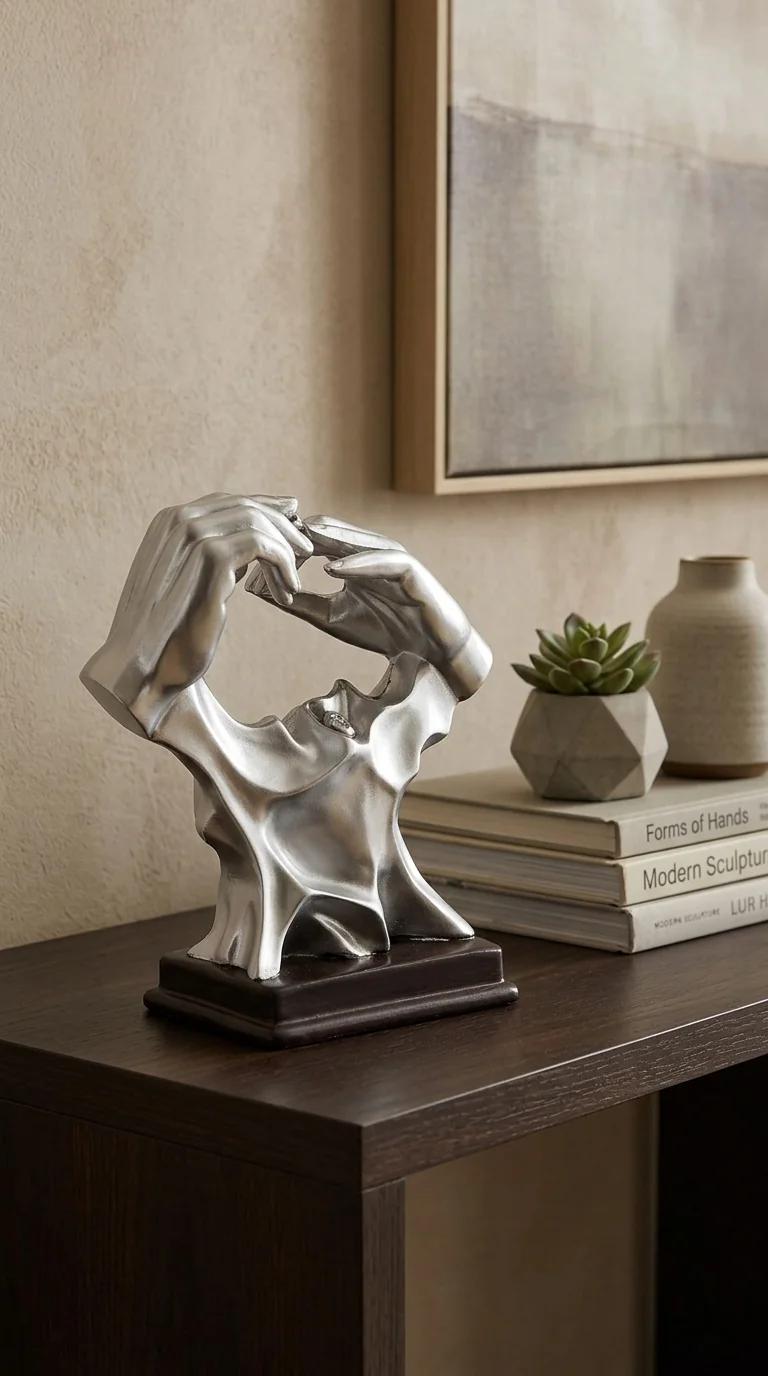 Value Gifts Premium Large Made for Each Other Hand Ring Figurine for Home and Valentine