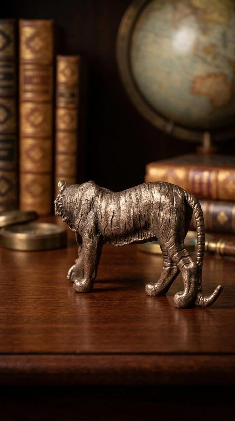 MH Decors Elegant Polyresin Lioness with Cub Showpiece for Home and Office Decor
