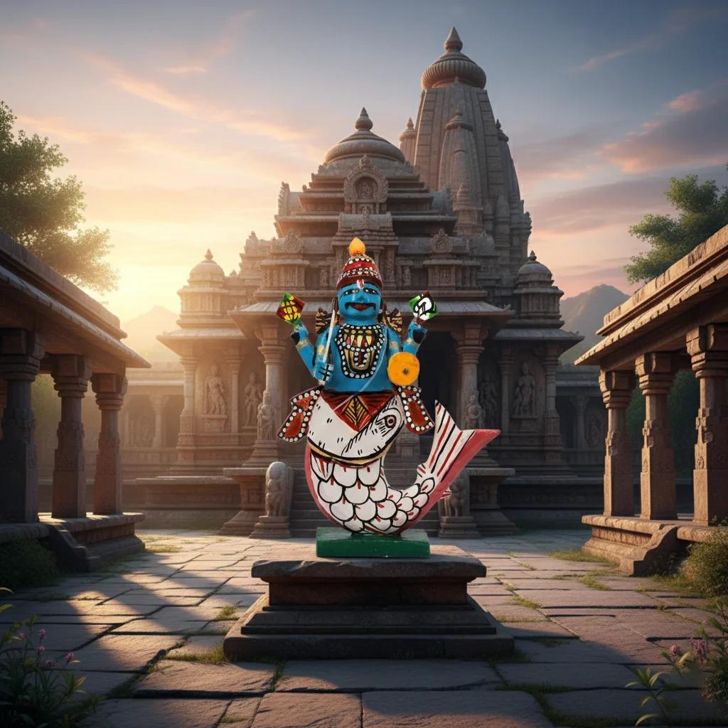 MH Decors Kondapalli Lord Vishnu Dasavatharam Wooden Figurines Set Handmade for Home