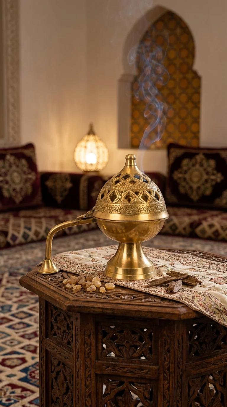 MH Decors Decorative Brass Incense Holder Dhoop Dani with Handle for Home Altar