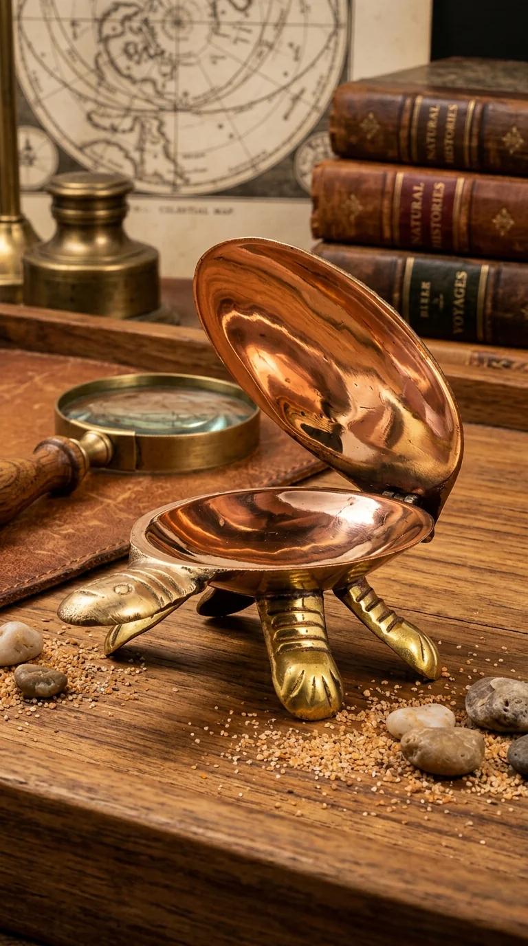 Value Gifts Brass Multi-Color Tortoise with Secret Wish Compartment for Pooja Room