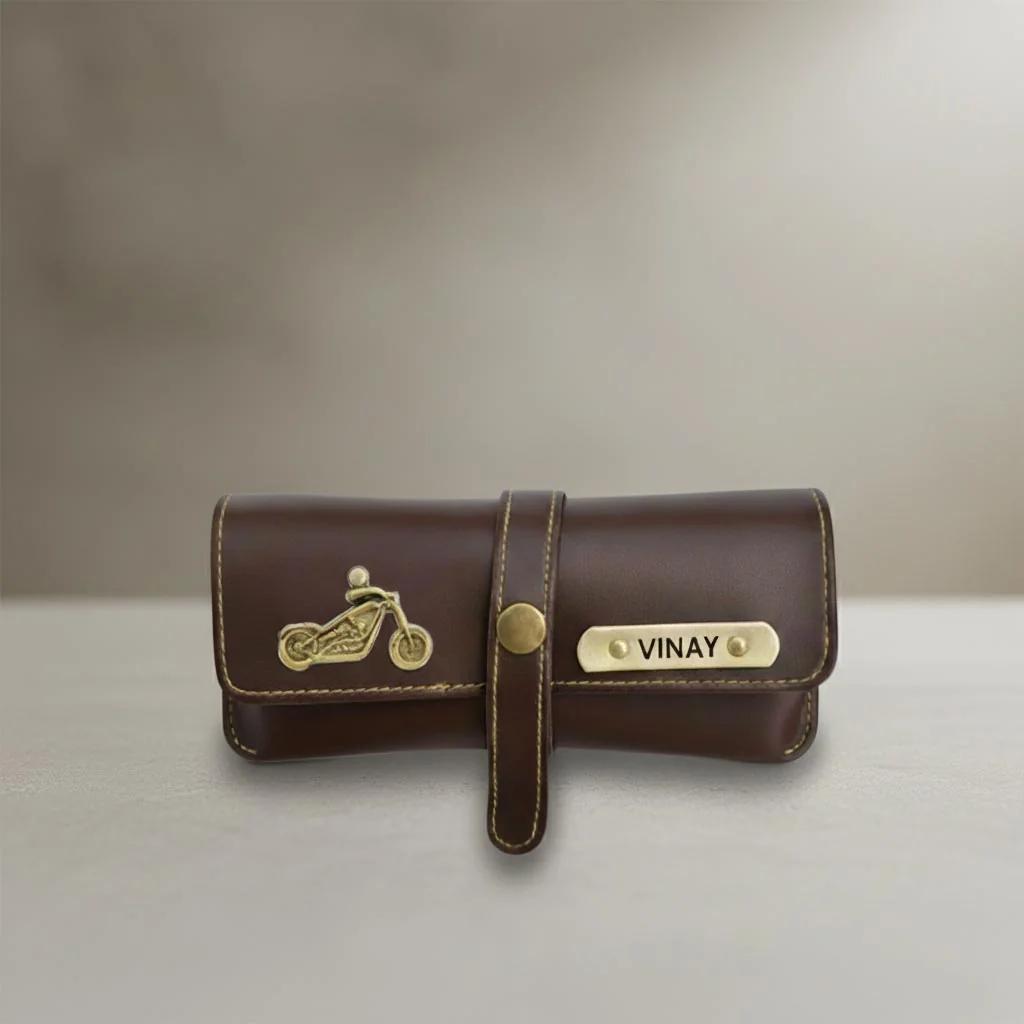 MH Decors Elegant Eyeglass Case with Personalized Name & Charm