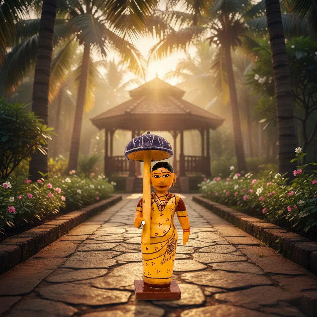 VPH Gift Store Kondapalli Wooden Village Ladies Bommalu Set of 5 Handcrafted Decor