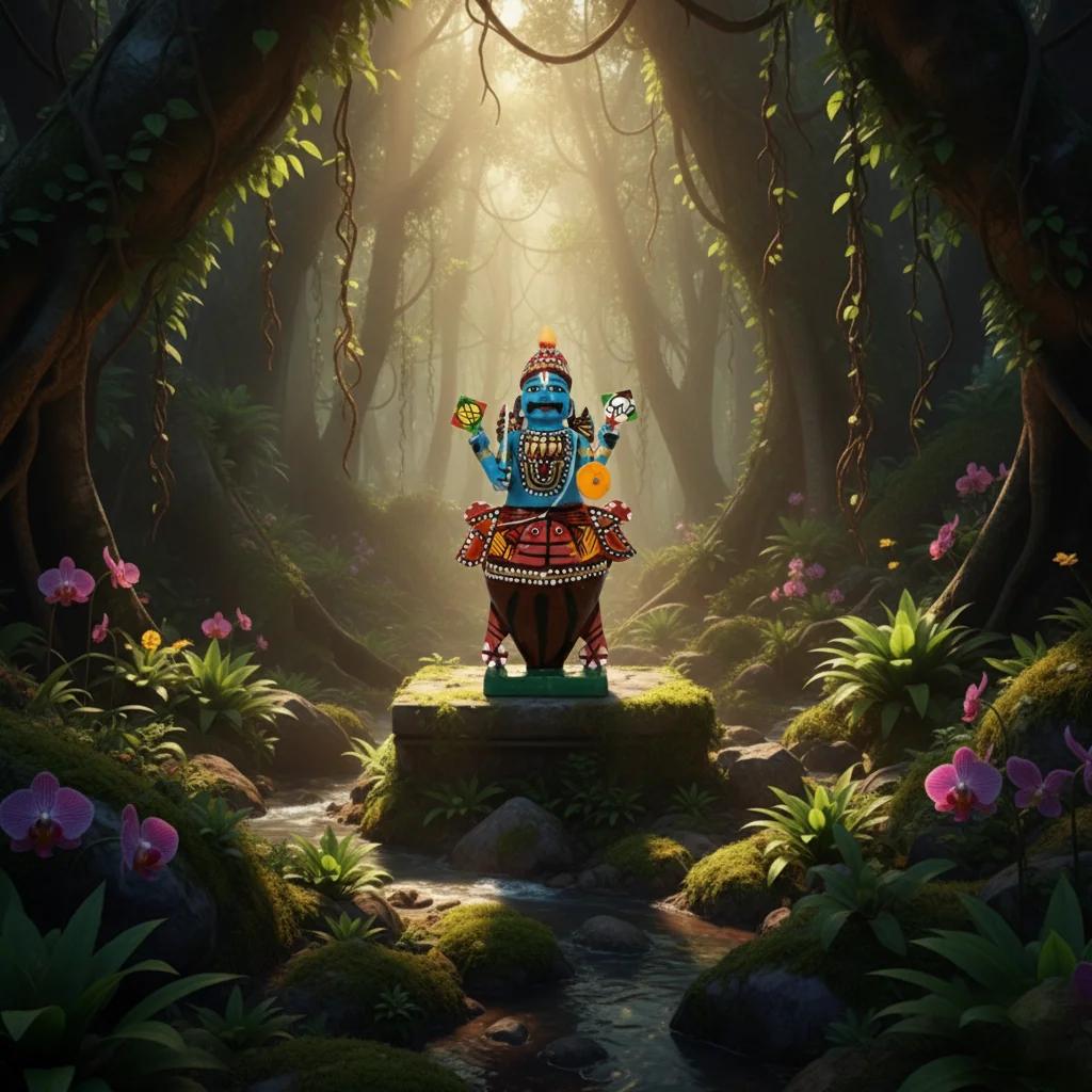 VPH Gift Store Kondapalli Wooden Lord Vishnu Dasavatharam Set of 10 for Home Decor