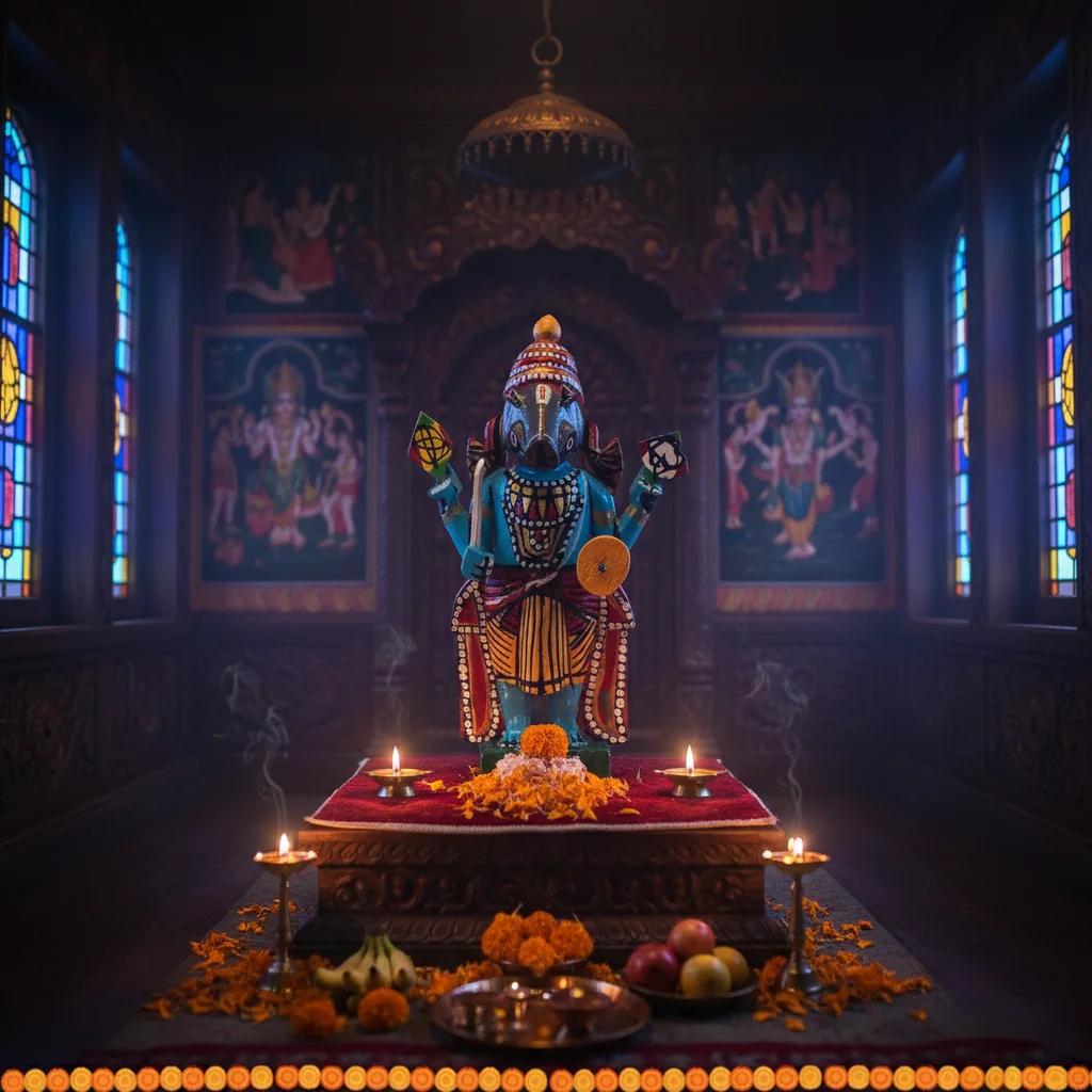 VPH Gift Store Kondapalli Wooden Lord Vishnu Dasavatharam Set of 10 for Home Decor