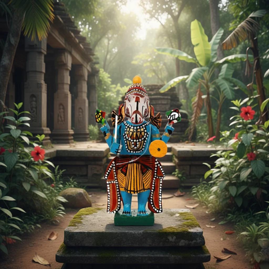 MH Decors Kondapalli Lord Vishnu Dasavatharam Wooden Figurines Set Handmade for Home