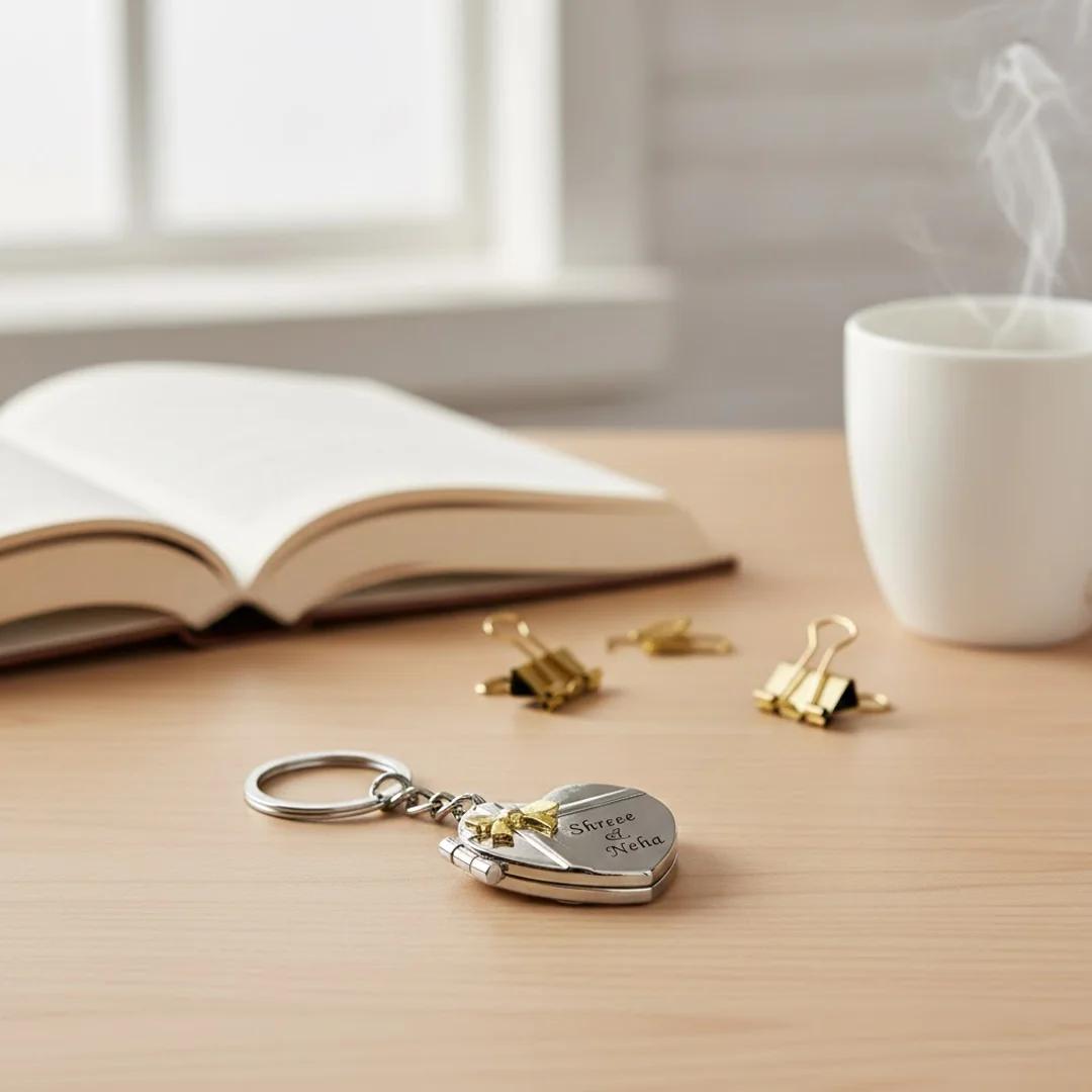 Zpics Metal Heart Keychain