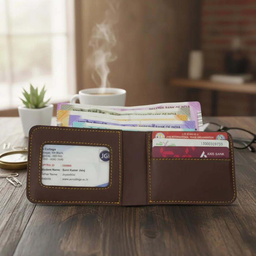 Zpics Stylish Men's Wallet Dark Brown