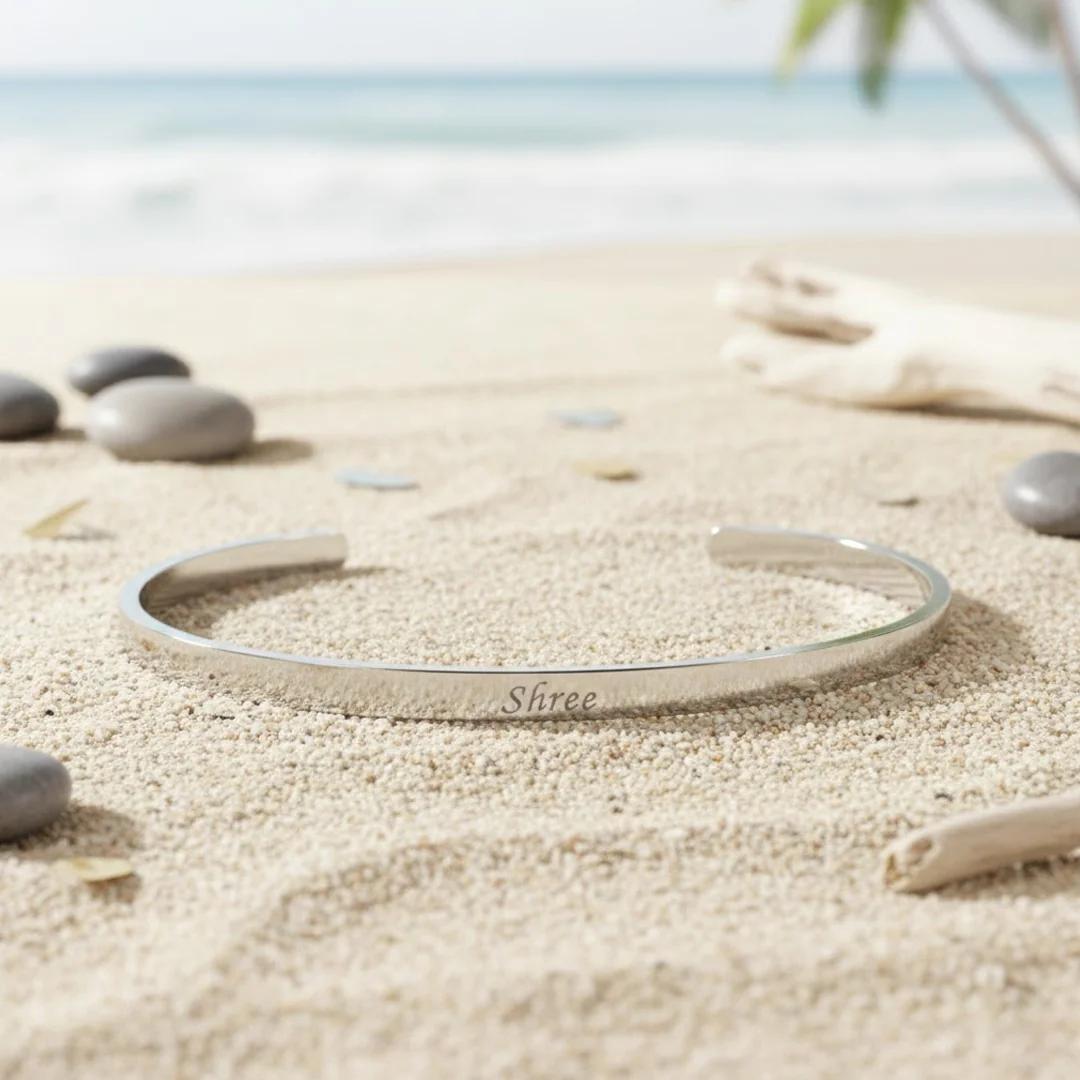 MH Decors Silver Kada for Men Stylish and Timeless Accessory