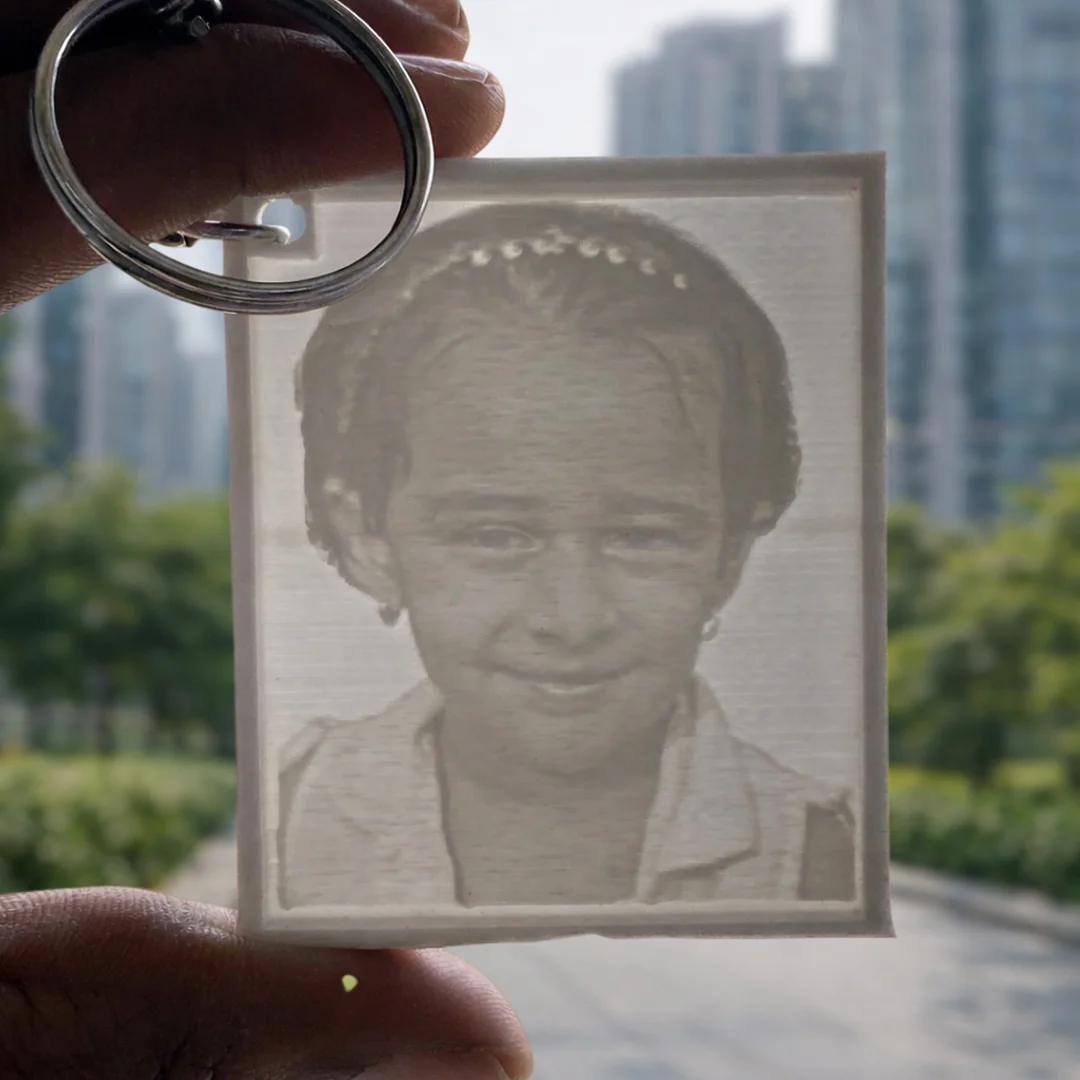 MH Decors Lithophane 3D Photo Keychain Personalized and Unique Gift