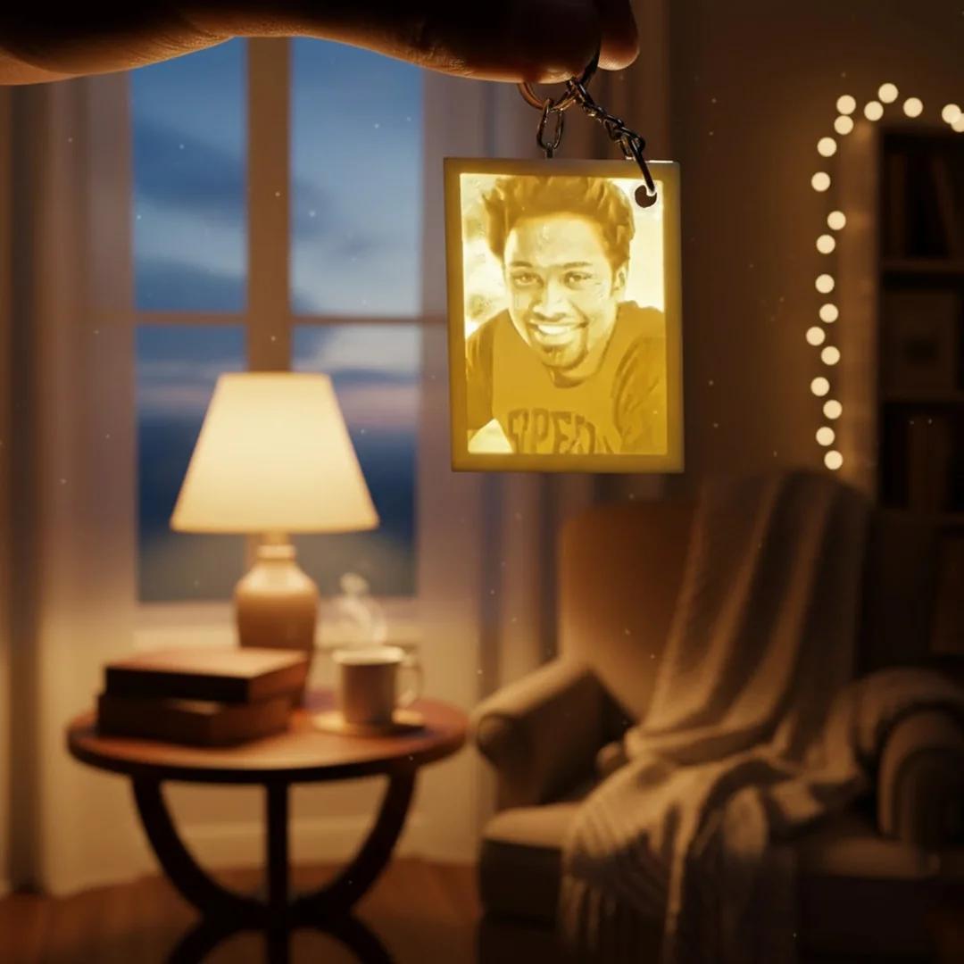 Zpics Lithophane 3D Photo Keychain