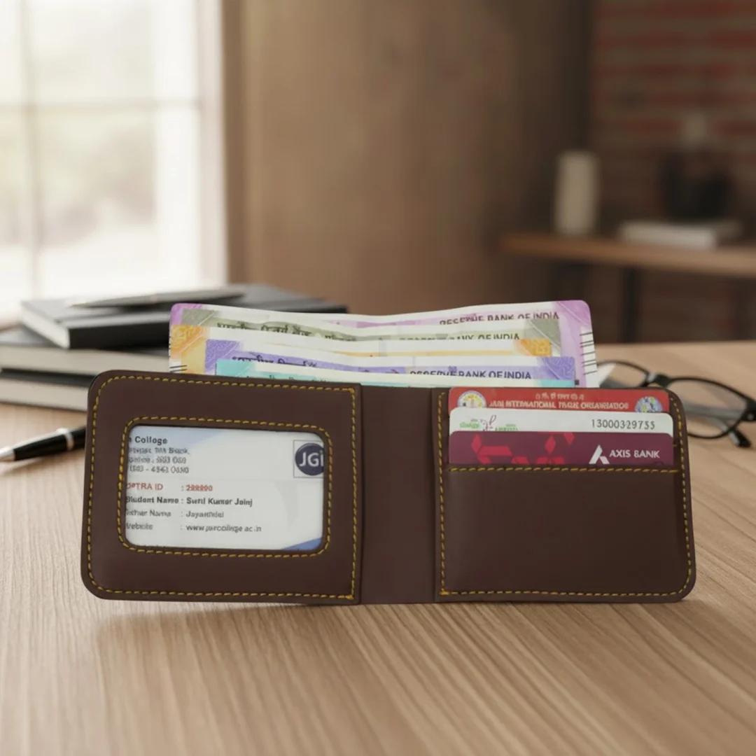 MH Decors Men's Dark Brown Wallet Stylish and Functional