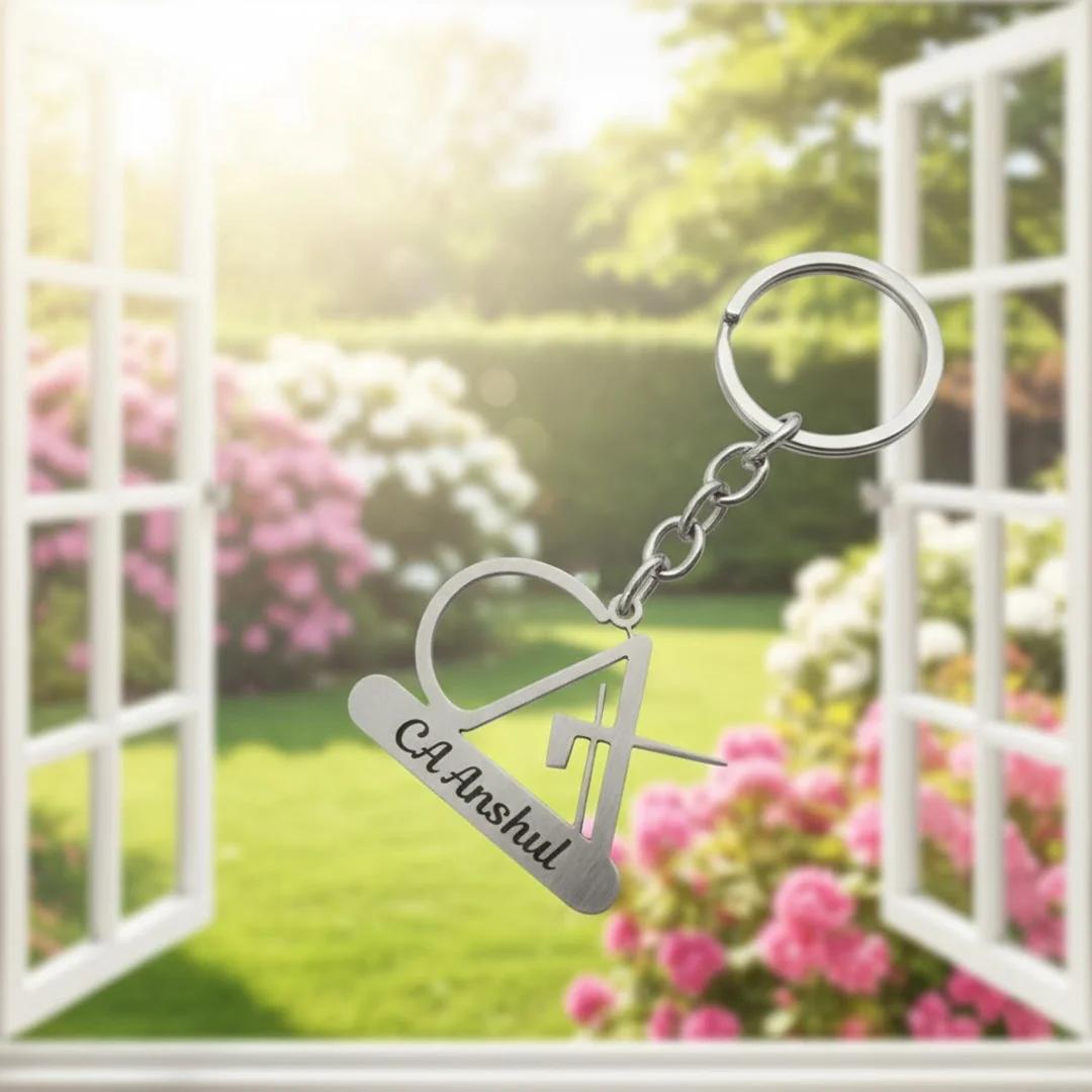 MH Decors Personalised Chartered Accountants Keychain Unique Gifts for CAs