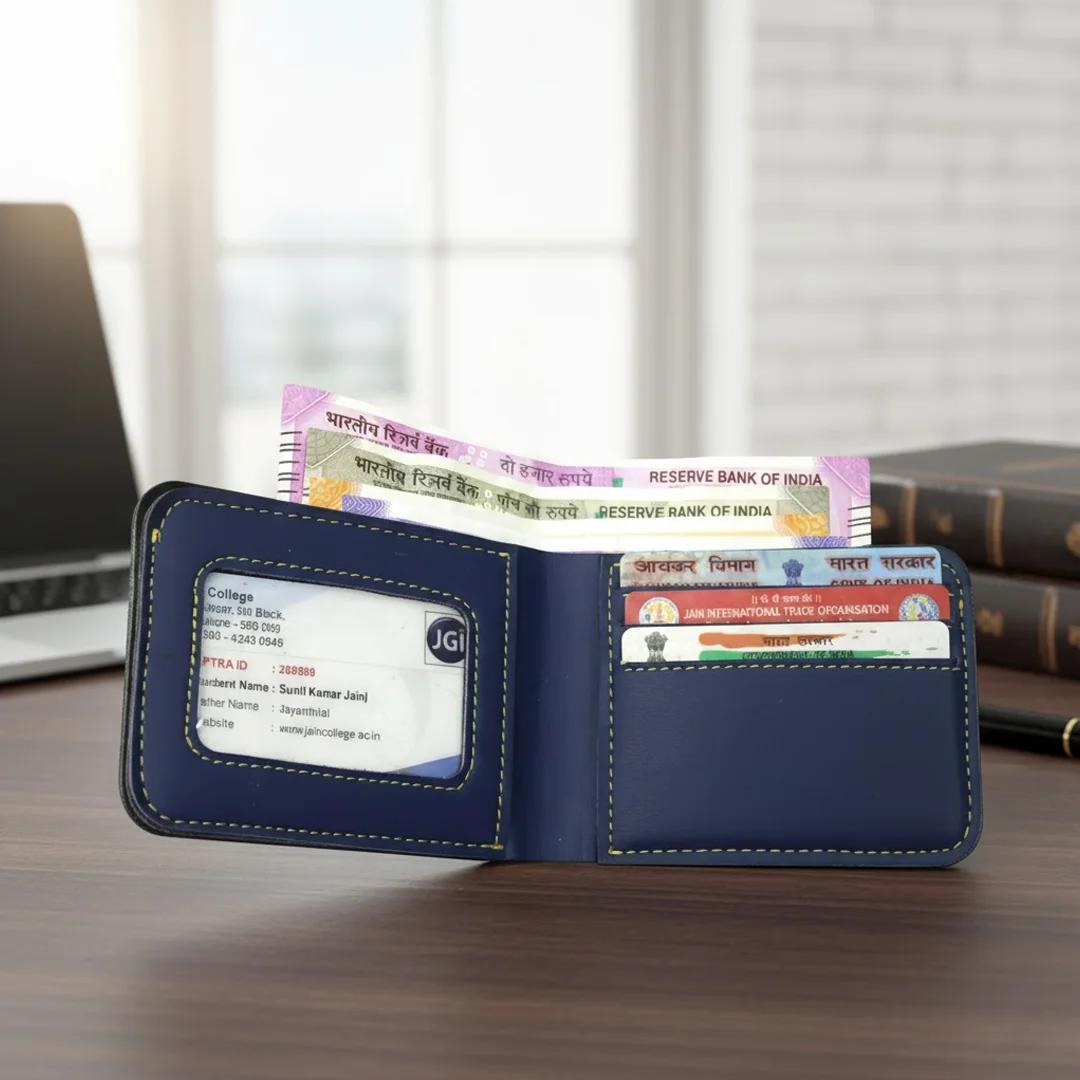 Zpics Men's Blue Wallet