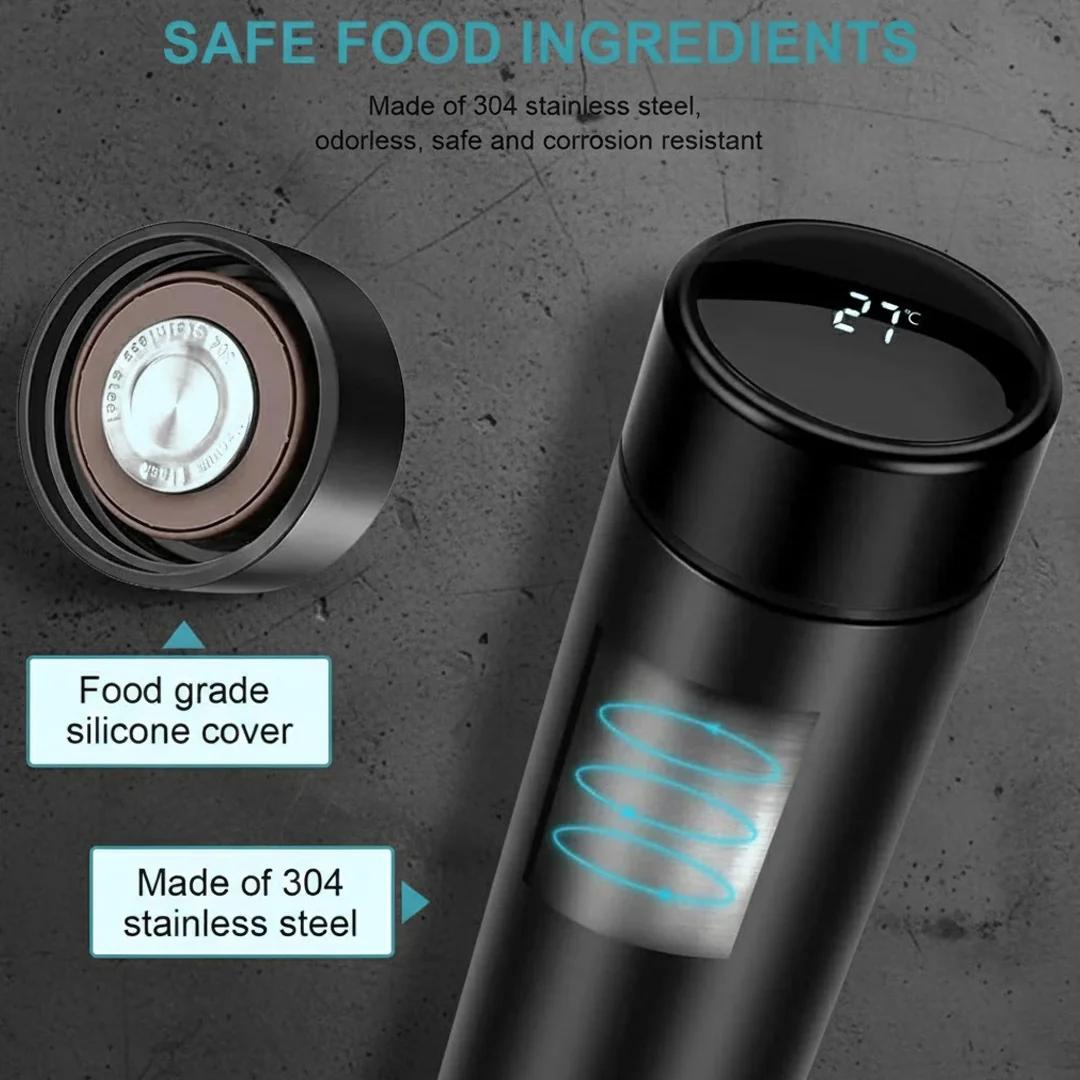 ZestPics Stylish Smart Water Bottle - Black