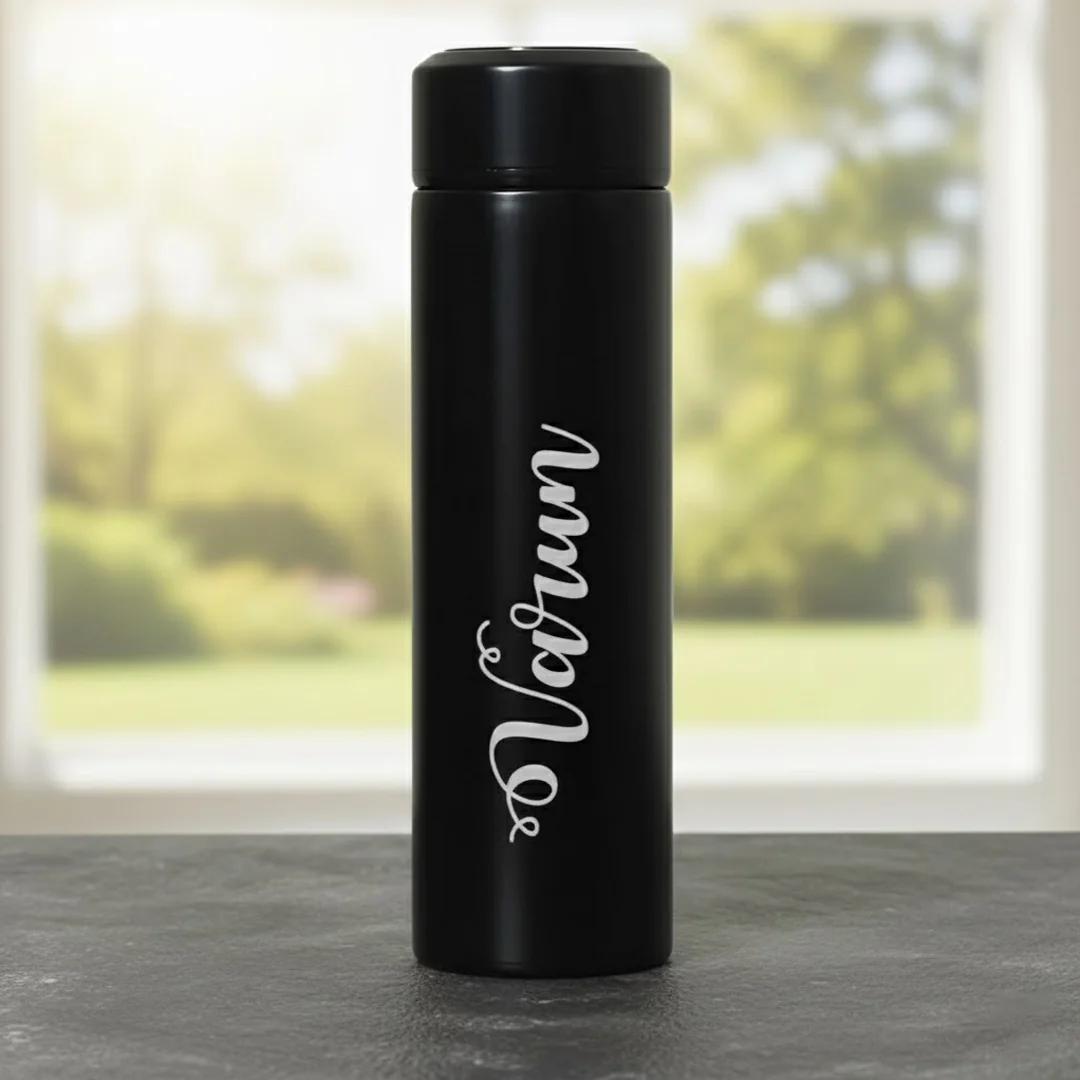 ZestPics Stylish Smart Water Bottle - Black