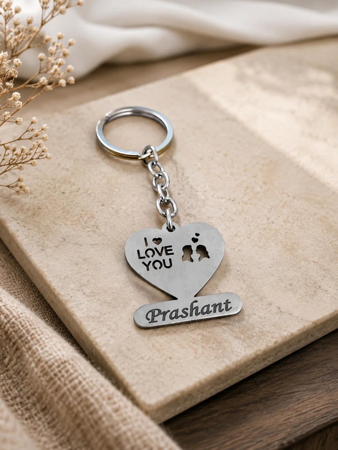 MH Decors Valentine’s Day Heart Keychain Custom Romantic Keepsake