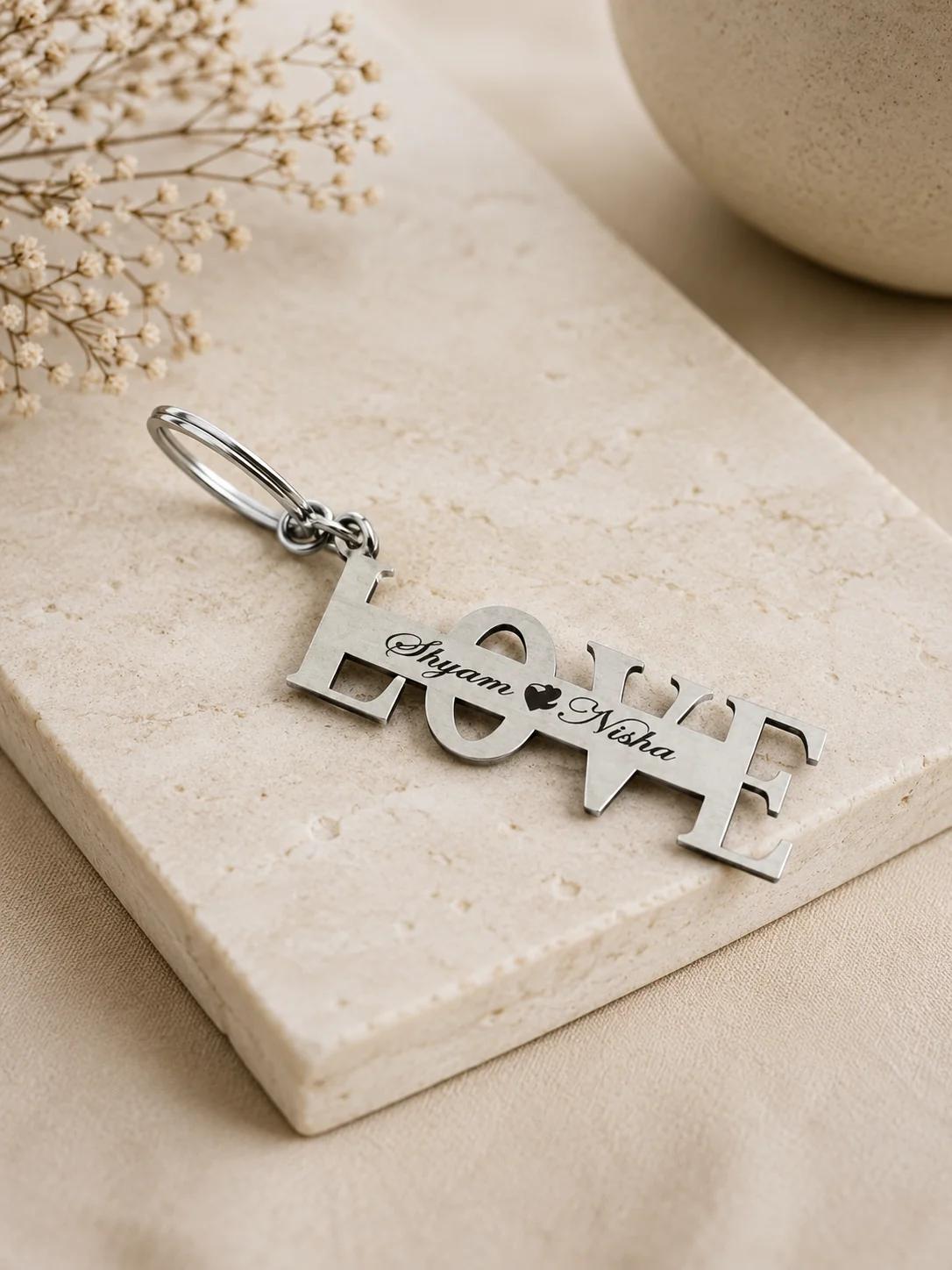 MH Decors Romantic Love Keychain Custom Gift for Special Occasions
