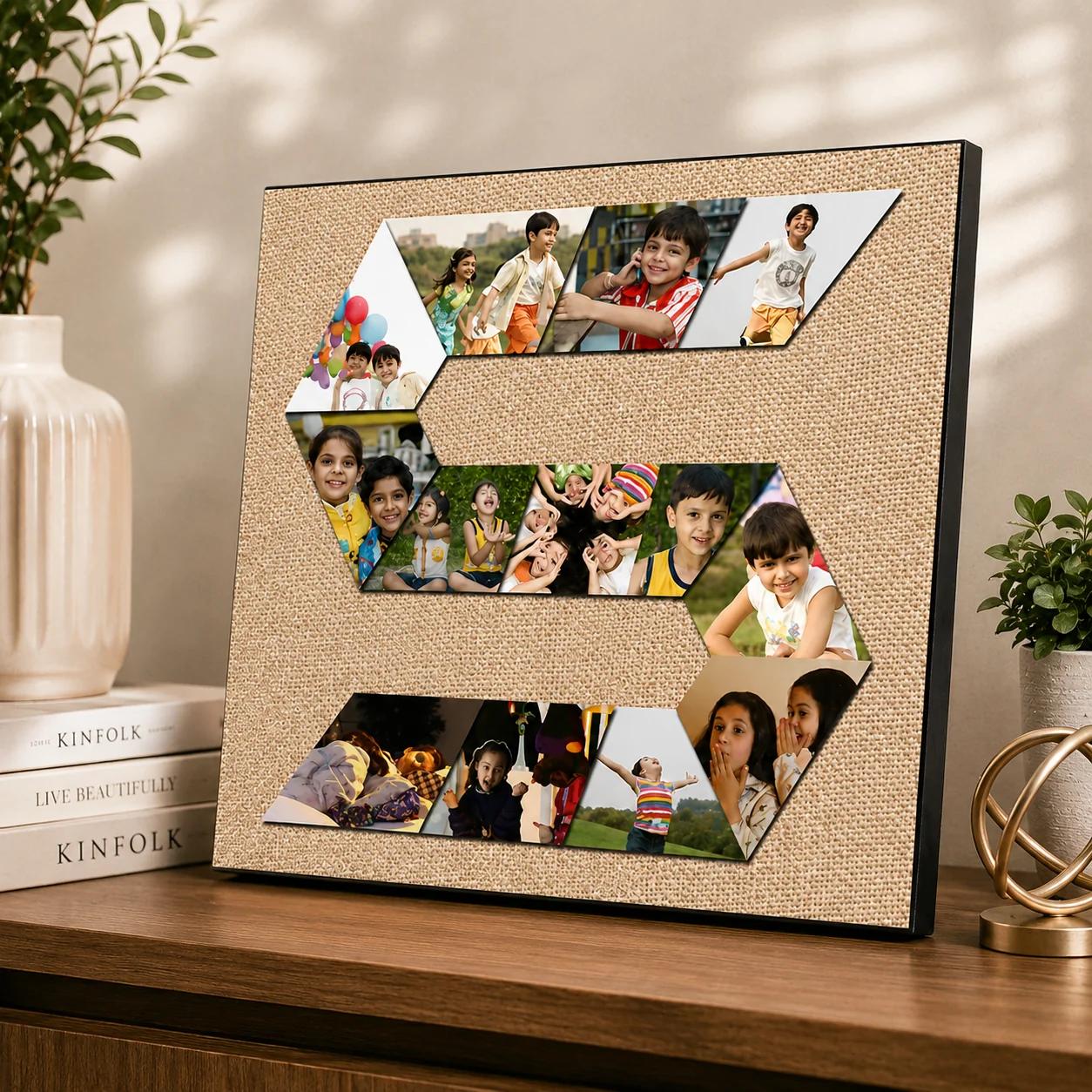 Zpics Custom Name Initial Frame Anniversary Keepsake 16x16 Size