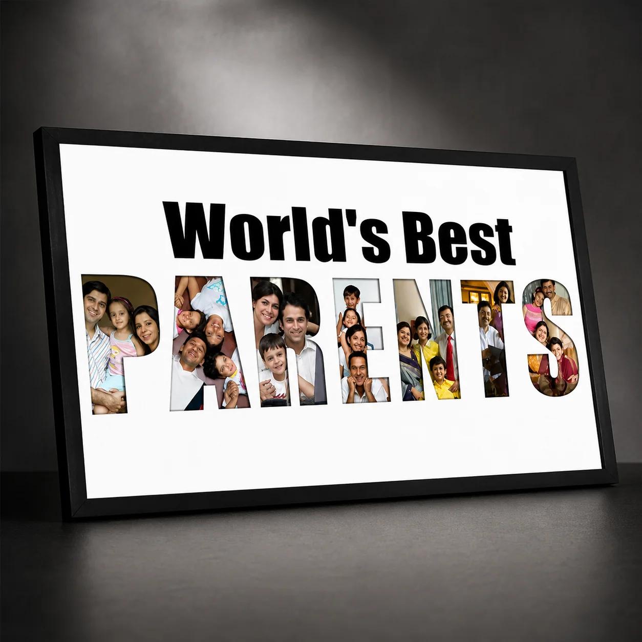 Zpics Custom World’s Best Parents Wall Photo Frame Gift Idea