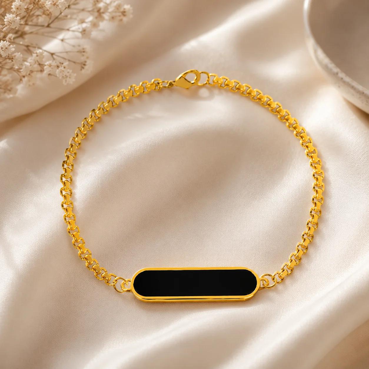Zpics Elegant Personalized Gold Name Bracelet Gift for Loved Ones
