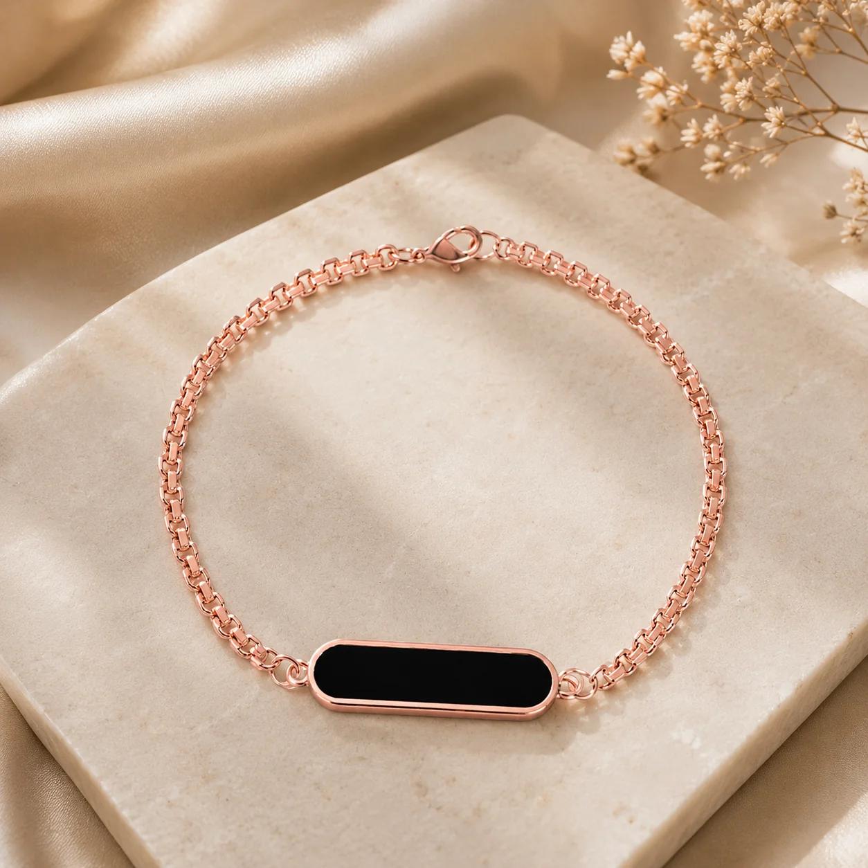 Zpics Custom Rose Gold Name Bracelet Fashion Jewelry Gift