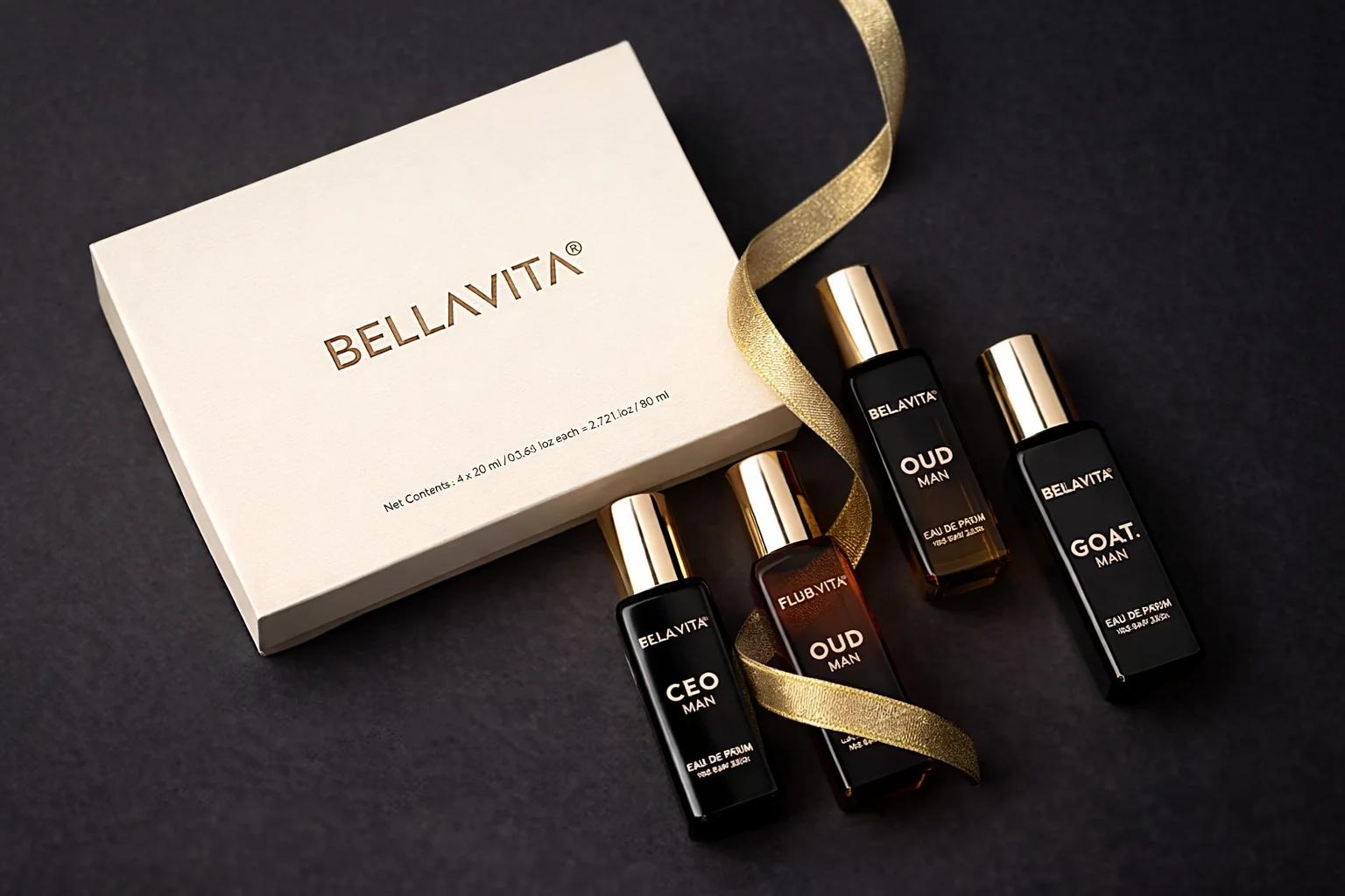 Bella Vita Luxury Perfume Gift Set for Men (4x20ml)