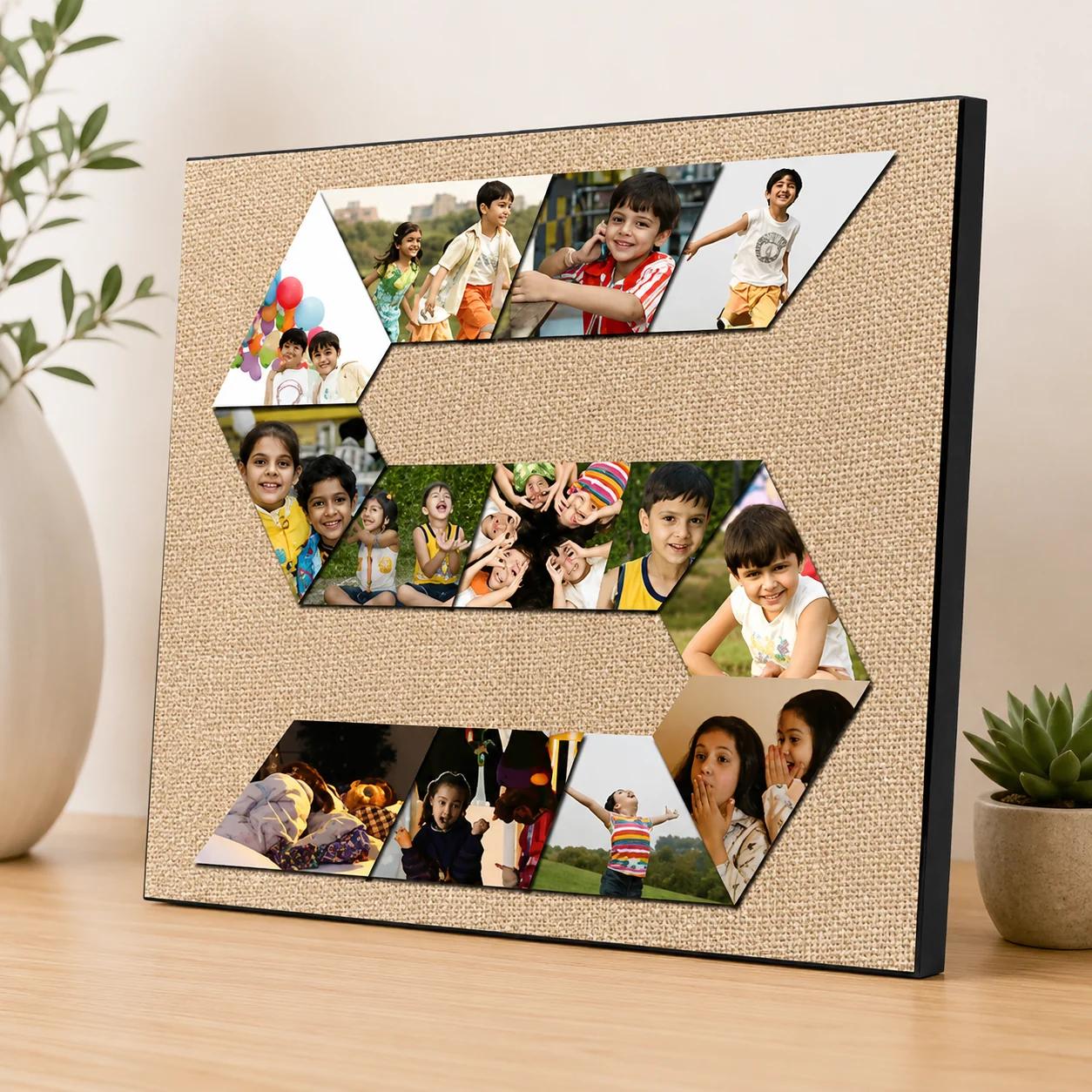 Personalized One Alphabet Letter Photo Frame Gift for Anniversary(12*12) Size