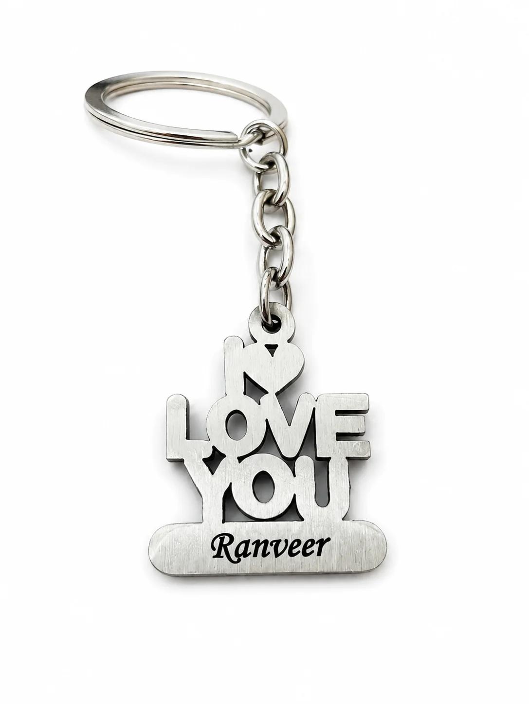 Personalized I Love You Keychain Gift for Valentine's Day/Anniversary