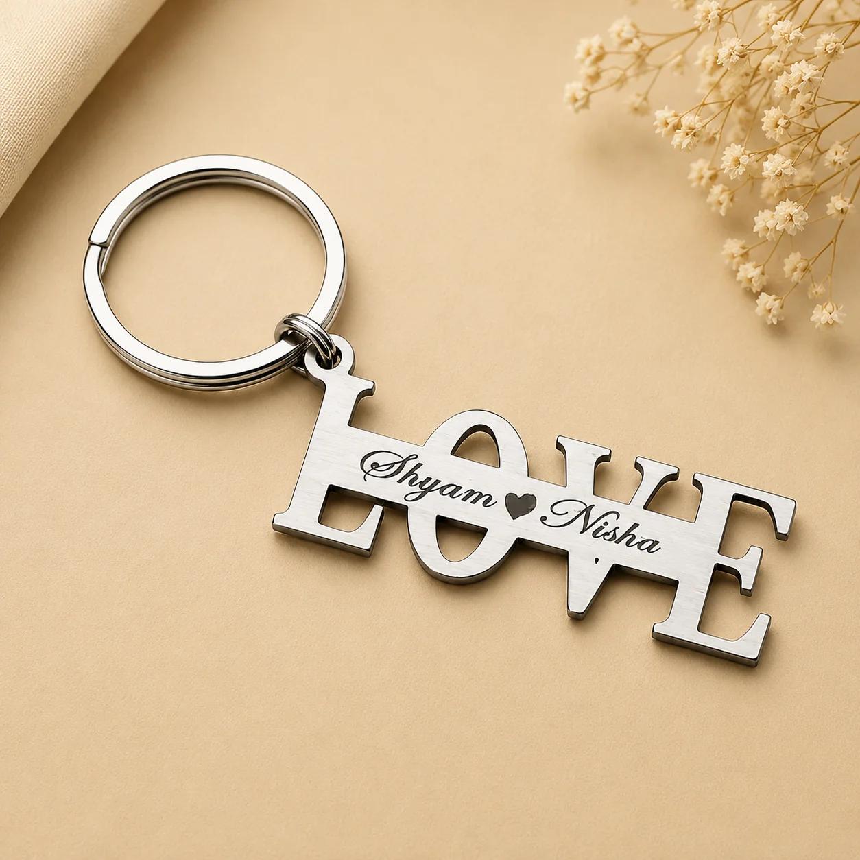 Personalized Love Keychain Perfect Gift for Valentine's Day/Anniversary