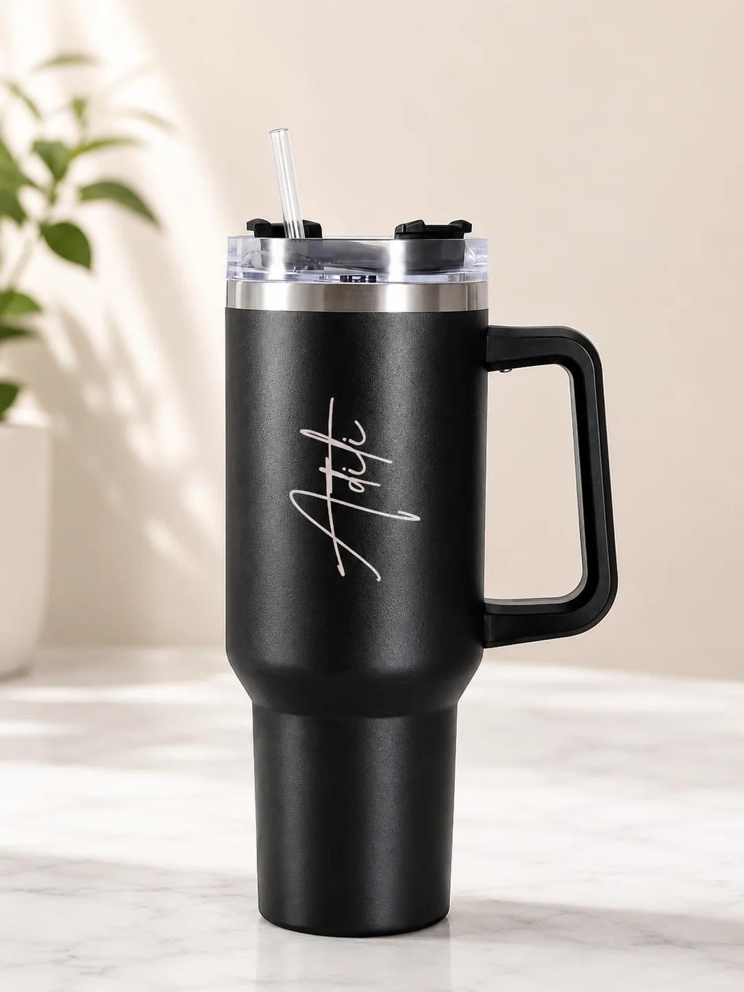 Personalized Stanley Travel Mug 1200ml with Steel Straw Custom Travel Mug