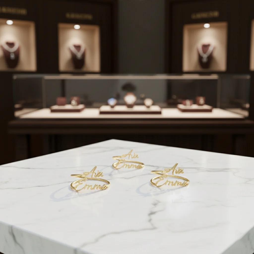 MH Decors Custom Name Ring for Couples – Personalized Jewelry