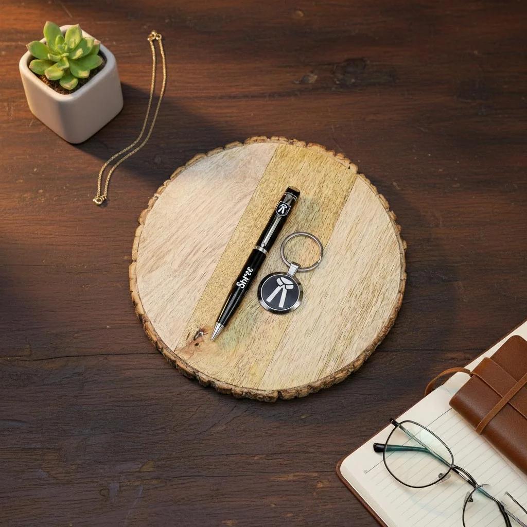 MH Decors Advocate Gift Set – Personalized Pen & Keychain