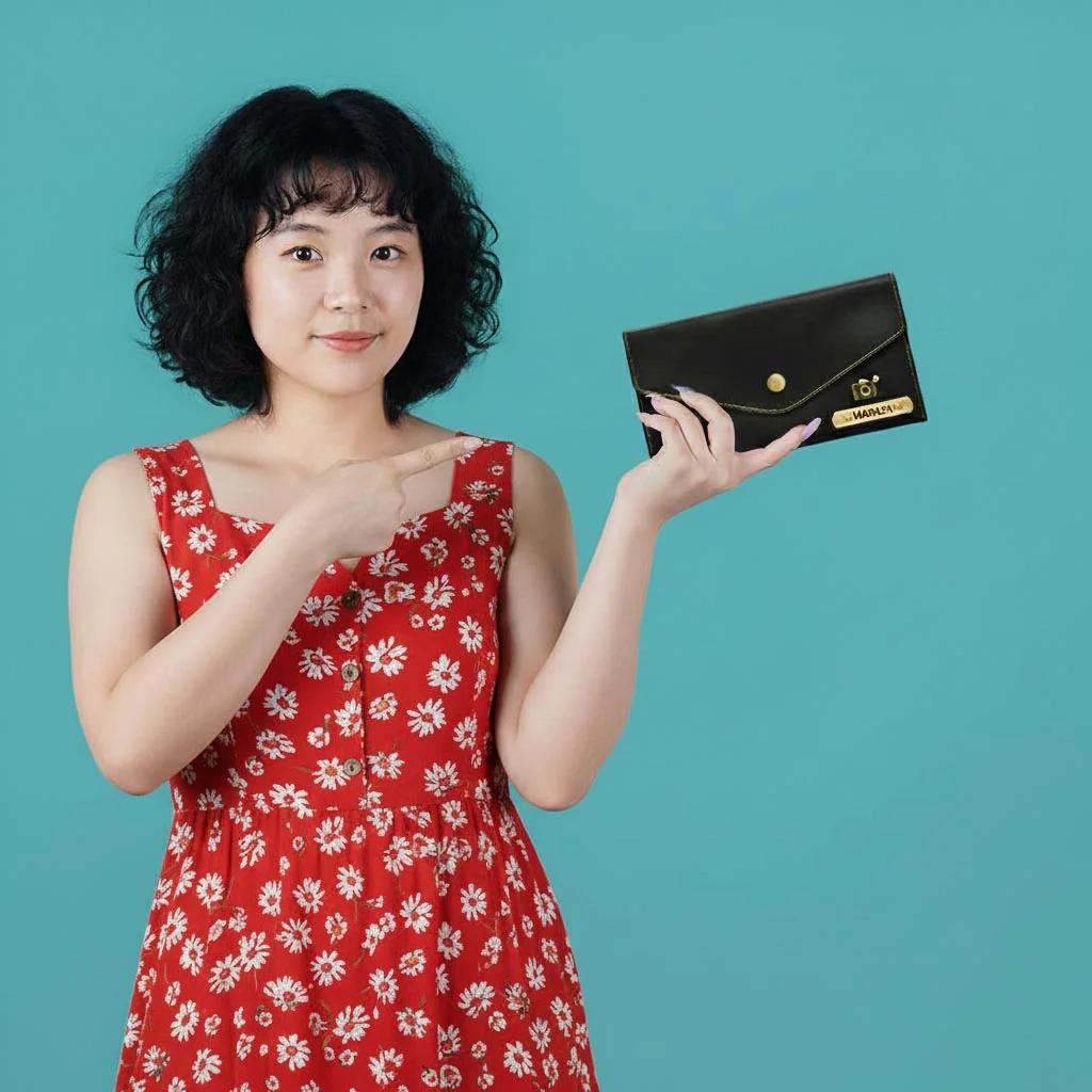 Zpics Custom Girls Wallet Clutch - Black