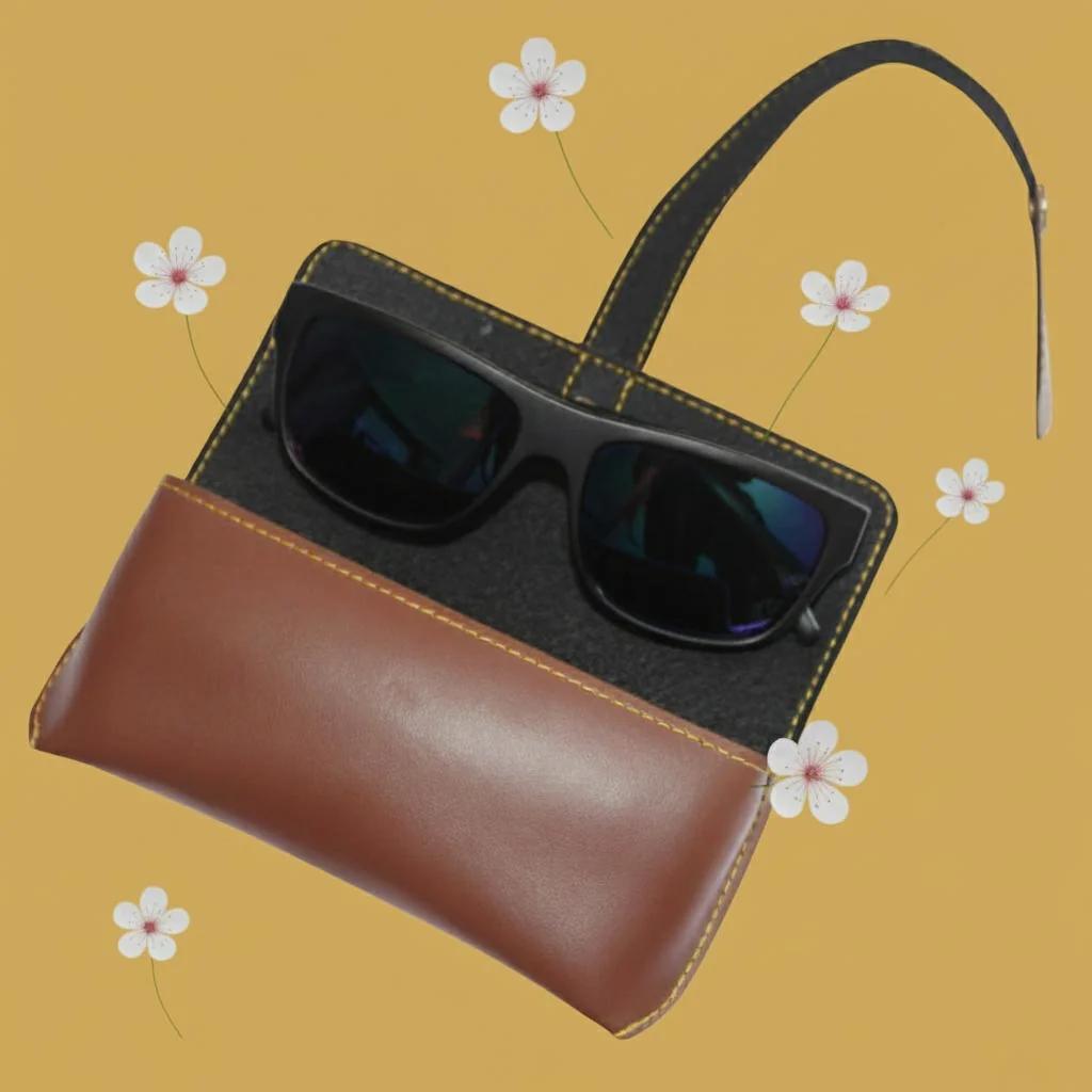 MH Decors Elegant Eyeglass Case with Personalized Name & Charm