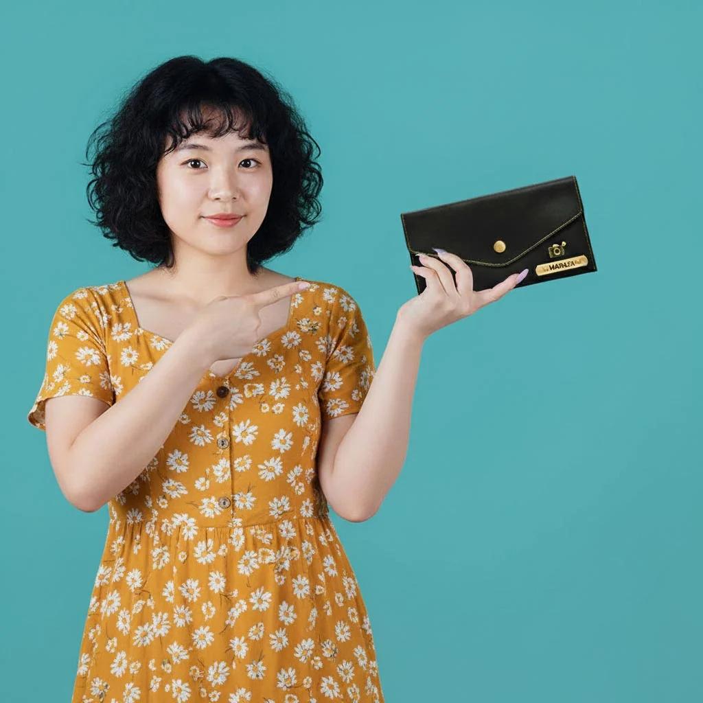 MH Decors Custom Name Women’s Clutch – Elegant Gift for Her